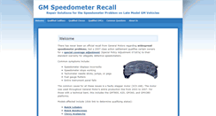 Desktop Screenshot of gmspeedometerrecall.com