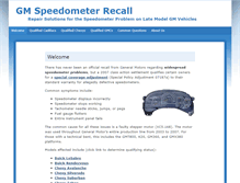 Tablet Screenshot of gmspeedometerrecall.com